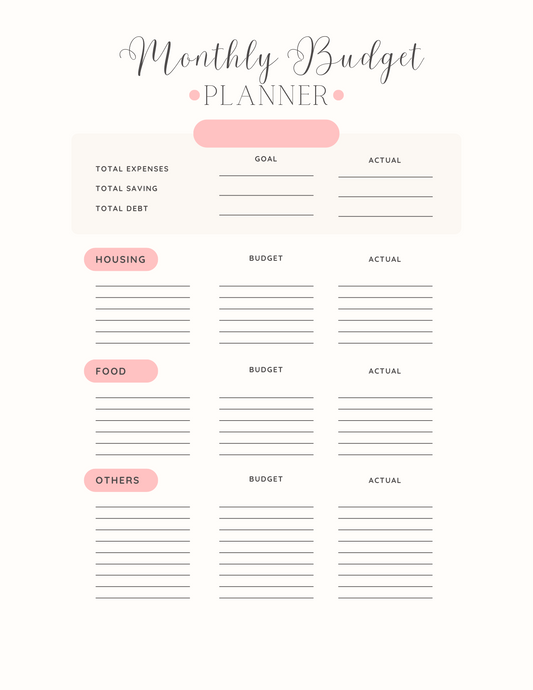 Monthly Budget